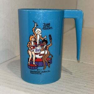 Vintage Josie and the Pussycats Plastic Mug Cup 1971 Hanna Barbera Childrens